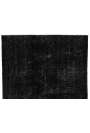 178 x 280 cm Siyah Renkli Eskitilmiş Overdyed Eldokuması Türk Halısı