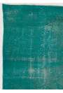 122 x 213 cm Turkuvaz Mavi Eskitilmiş Overdyed Eldokuması Türk Halısı