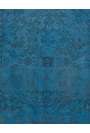 155 x 240 cm Gök Mavisi Renkli Eskitilmiş Overdyed Eldokuması Türk Halısı