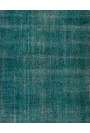 175 x 285 cm Turkuvaz Mavi Eskitilmiş Overdyed Eldokuması Türk Halısı