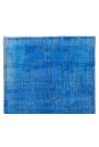 230 x 360 cm Mavi Eskitilmiş Overdyed Eldokuması Türk Halısı