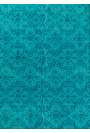7'4" x 11'2" (228 x 343 cm) Teal Blue Color Vintage Overdyed Handmade Turkish Rug