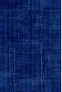 182x327 cm Mat Mavi Renkli Eskitilmiş Overdyed Eldokuması Türk Halısı