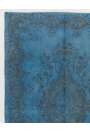 176 x 284 cm Kot Mavisi Renkli Eskitilmiş Overdyed Eldokuması Türk Halısı