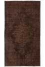 117 x 213 cm Kahverengi Eskitilmiş Overdyed Eldokuması Türk Halısı