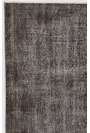 114 x 200 cm Gri Eskitilmiş ve Boyanmış Overdyed Eldokuması Türk Halısı