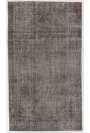 113 x 204 cm Gri Eskitilmiş Overdyed Eldokuması Türk Halısı