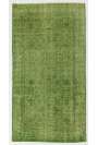 114 x 212 cm Fıstık Yeşili Eskitilmiş Overdyed Eldokuması Türk Halısı