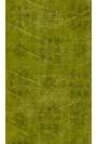 114 x 200 cm Yosun Yeşili Eskitilmiş Overdyed Eldokuması Türk Halısı
