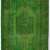 122 x 206 cm Yeşil Eskitilmiş Overdyed Eldokuması Türk Halısı