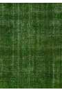 161 x 268 cm Yeşil Eskitilmiş Overdyed Eldokuması Türk Halısı