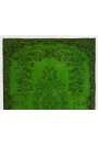 175 x 265 cm Yeşil Eskitilmiş Overdyed Eldokuması Türk Halısı