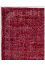 156 x 240 cm Kırmızı Renkli Eskitilmiş Overdyed Eldokuması Türk Halısı