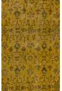 116 x 210 cm  Sarı Eskitilmiş Overdyed Eldokuması Türk Halısı, Sarı Overdyed Halı