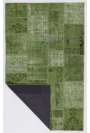 152x245 cm Yeşil Renk Patchwork Halı